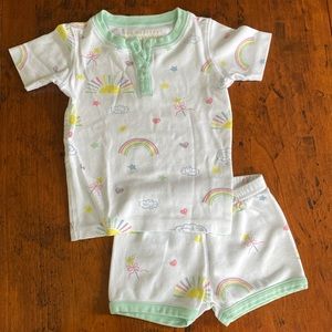 NWOT - Beaufort Bonnet Company pajama/hang out set. Rainbow, sunshine.